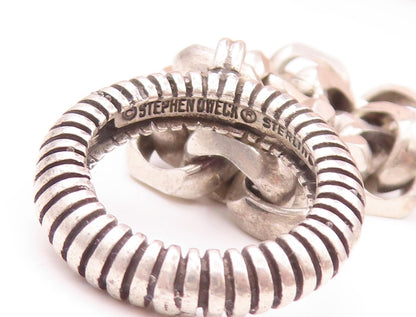 925 Sterling Silver Vintage Necklace STEPHEN DWECK Designer Cubical Rings NE4258