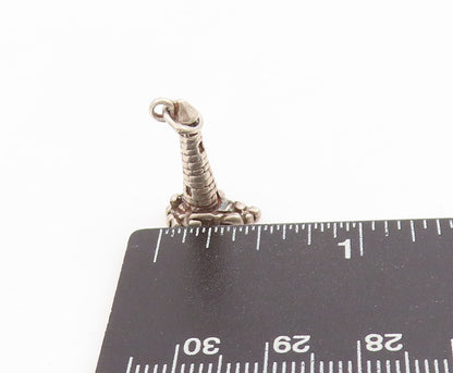 925 Sterling Silver Vintage Pendant Miniature Nautical Lighthouse Charm  PT25230