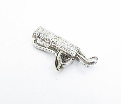 925 Sterling Silver  Vintage Petite Bag Of Golf Clubs Sports Pendant  PT4694