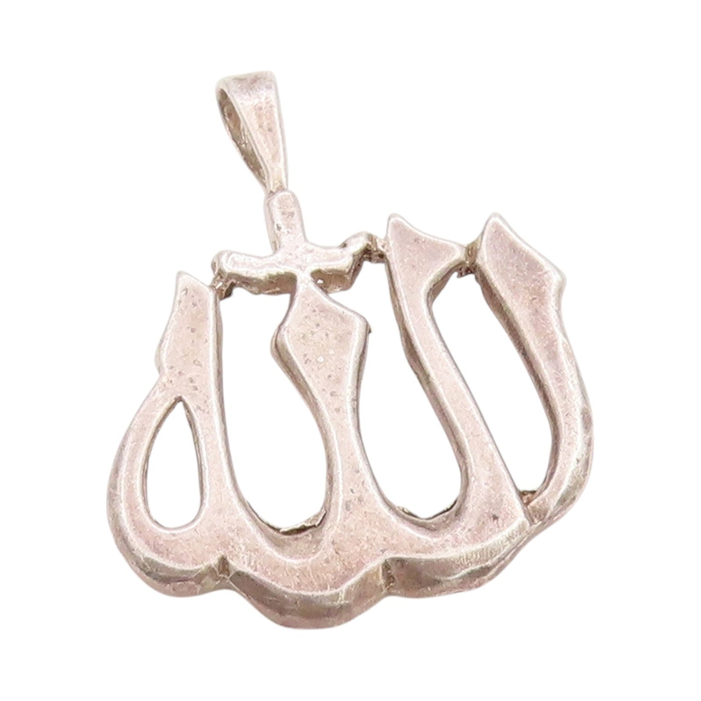 925 Sterling Silver Vintage Pendant Cutout Religious God Name In Urdu  PT24571
