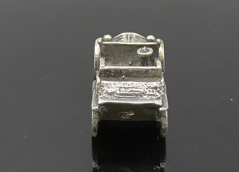 925 Sterling Silver  Vintage Dark Tone Old Fashioned Car Trinket  TR2804