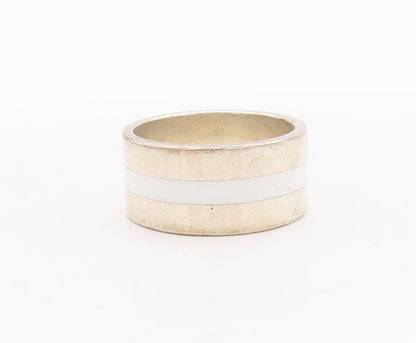 925 Sterling Silver Vintage Ring DARI Minimalist Enameled Ring  Sz 7 RG28548