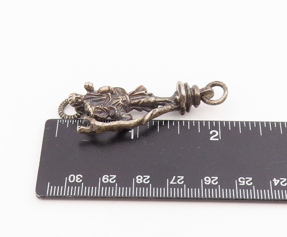 925 Sterling Silver Vintage Pendant St. Christopher & Infant Jesus Charm PT25772