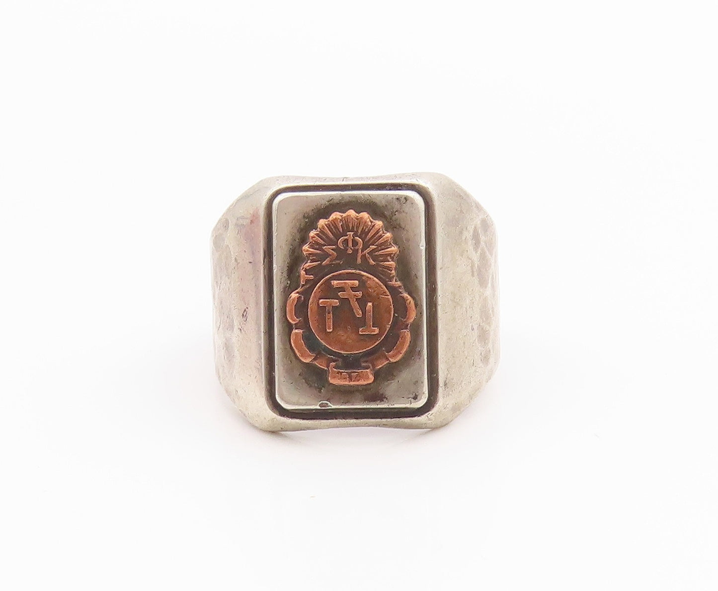 925 Sterling Silver Vintage Ring Antique French Sports Federation Sz 10  RG33160