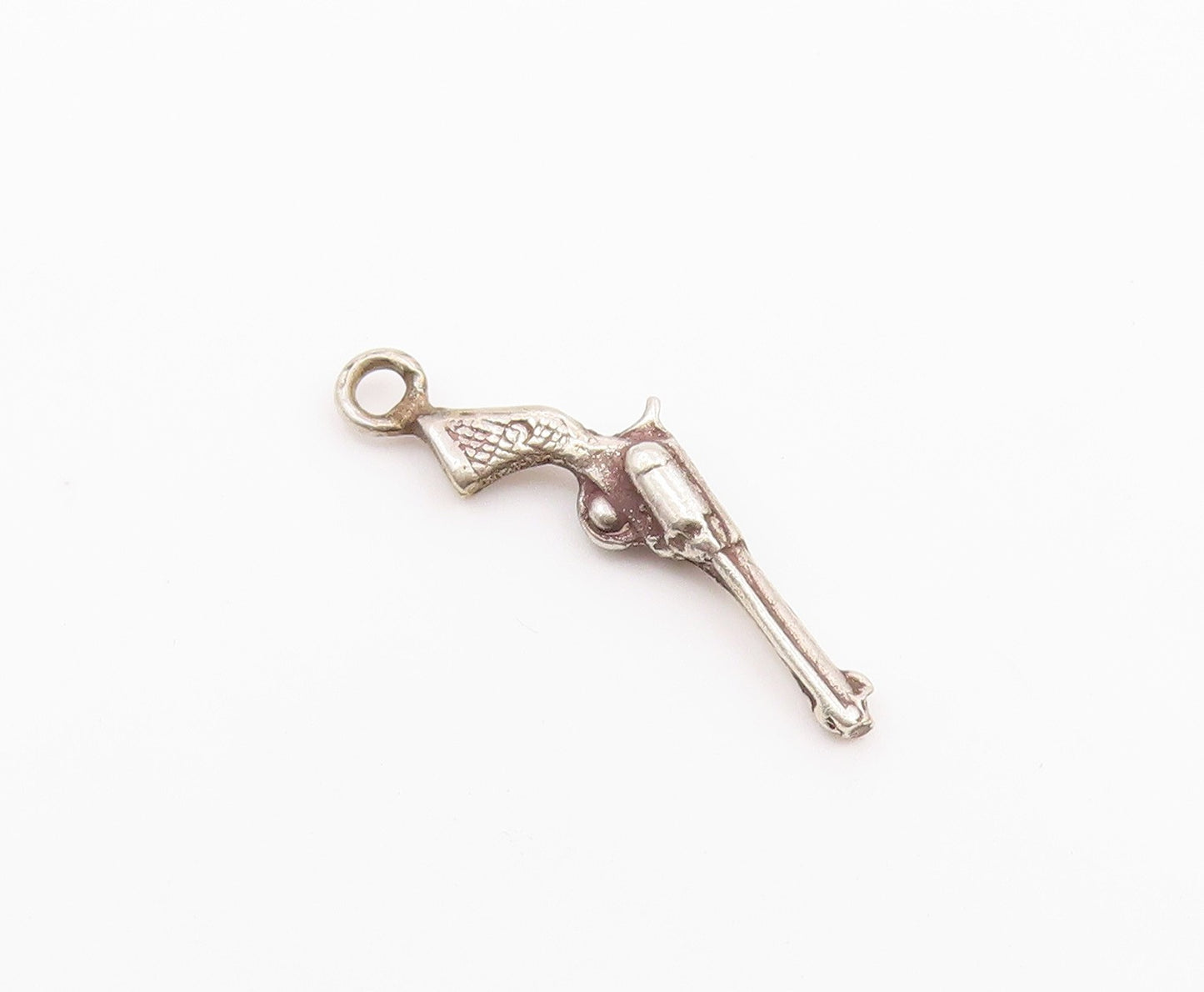 925 Sterling Silver  Vintage Trendy Pistol Gun Charm Pendant  PT20814