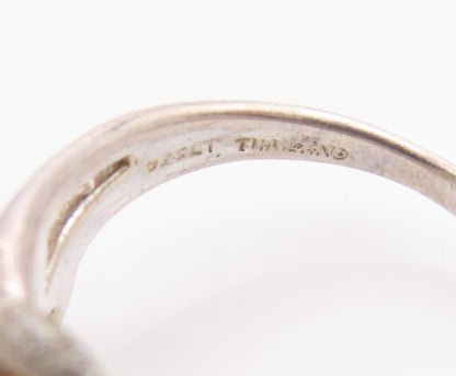 925 Sterling Silver Vintage Ring Modernist Letter A Initial Band  Sz 7  RG35800