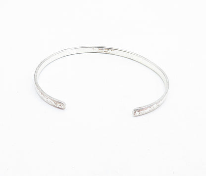 925 Sterling Silver Vintage Hope Dream Believe Stamped Cuff Bracelet BT3216