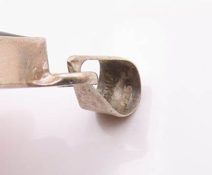 925 Sterling Silver  Vintage Flower Glass Art Rain Drop Pendant  PT15335