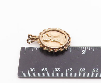 925 Sterling Silver Vintage Brooch Pin Angle Baby Girl Halo Twisted Rope BP10550
