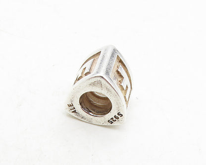 PANDORA 925 Silver  Vintage Petite Shiny F Initial Bead Charm Pendant  PT7478