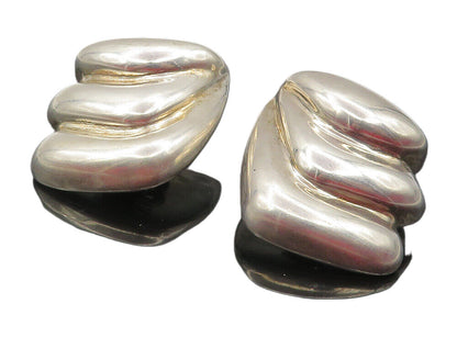 BJFLA ELECTROFORMED 925 Silver Vintage Hollow Non Pierce Earrings EG4686