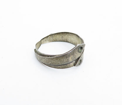 925 Sterling Silver  Vintage Bypass Arrow Design Band Ring Sz 7.5  RG4235
