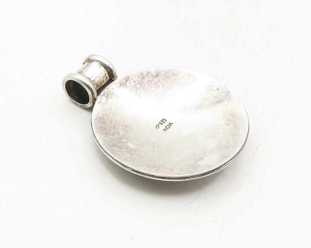 DOUG PAULUS 925 Sterling Silver  Vintage Shiny Floral Swirl Pendant  PT7778