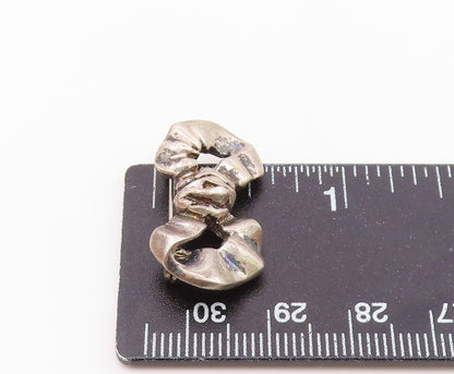 925 Sterling Silver  Vintage Dark Tone Petite Bow Tie Brooch Pin  BP7003