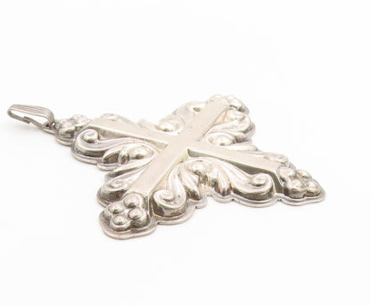925 Sterling Silver Vintage Pendant REED & BARTON 1983 Christmas Cross  PT26302
