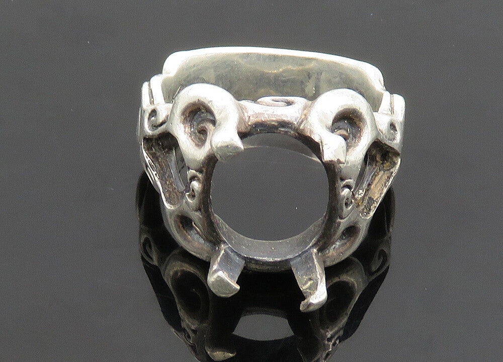 ANN KING 925 Sterling Silver  Vintage Spiral Swirl Band Ring Sz 9  RG19996