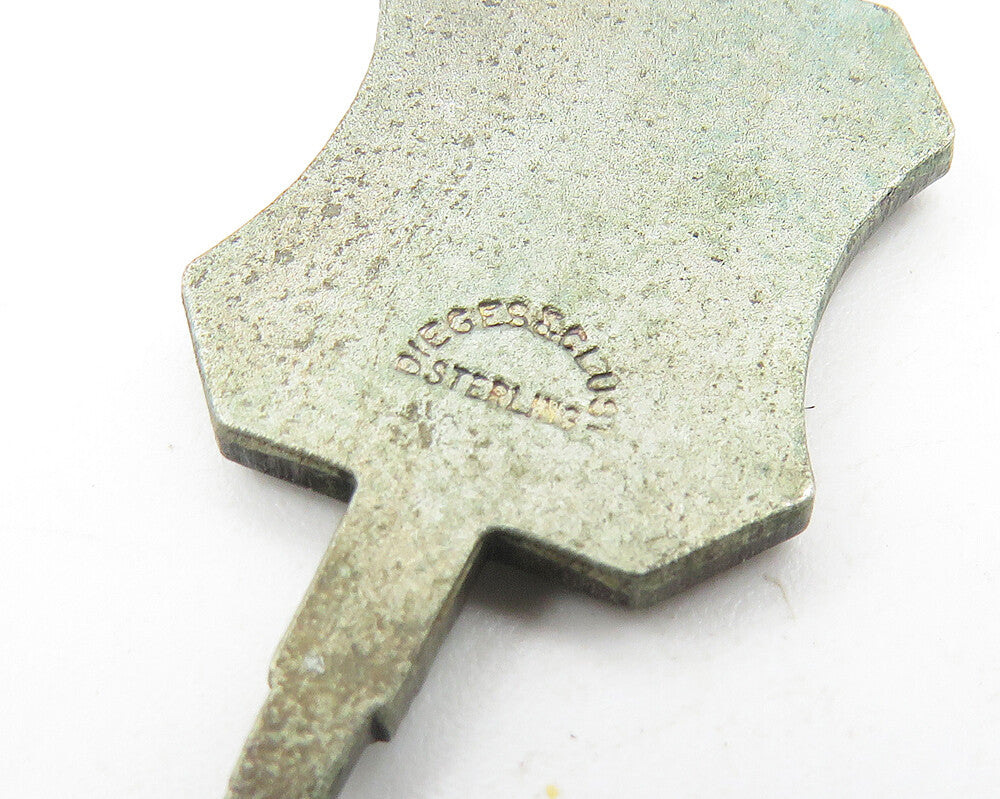 925 Sterling Silver  Vintage Oxidized Class Honors Academic Pendant  PT8893