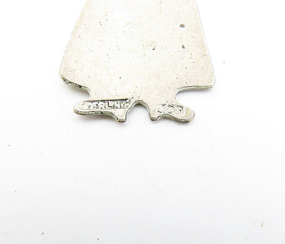 JOR 925 Sterling Silver  Vintage Etched Happy Mother & Baby Sweater Pin TR1074