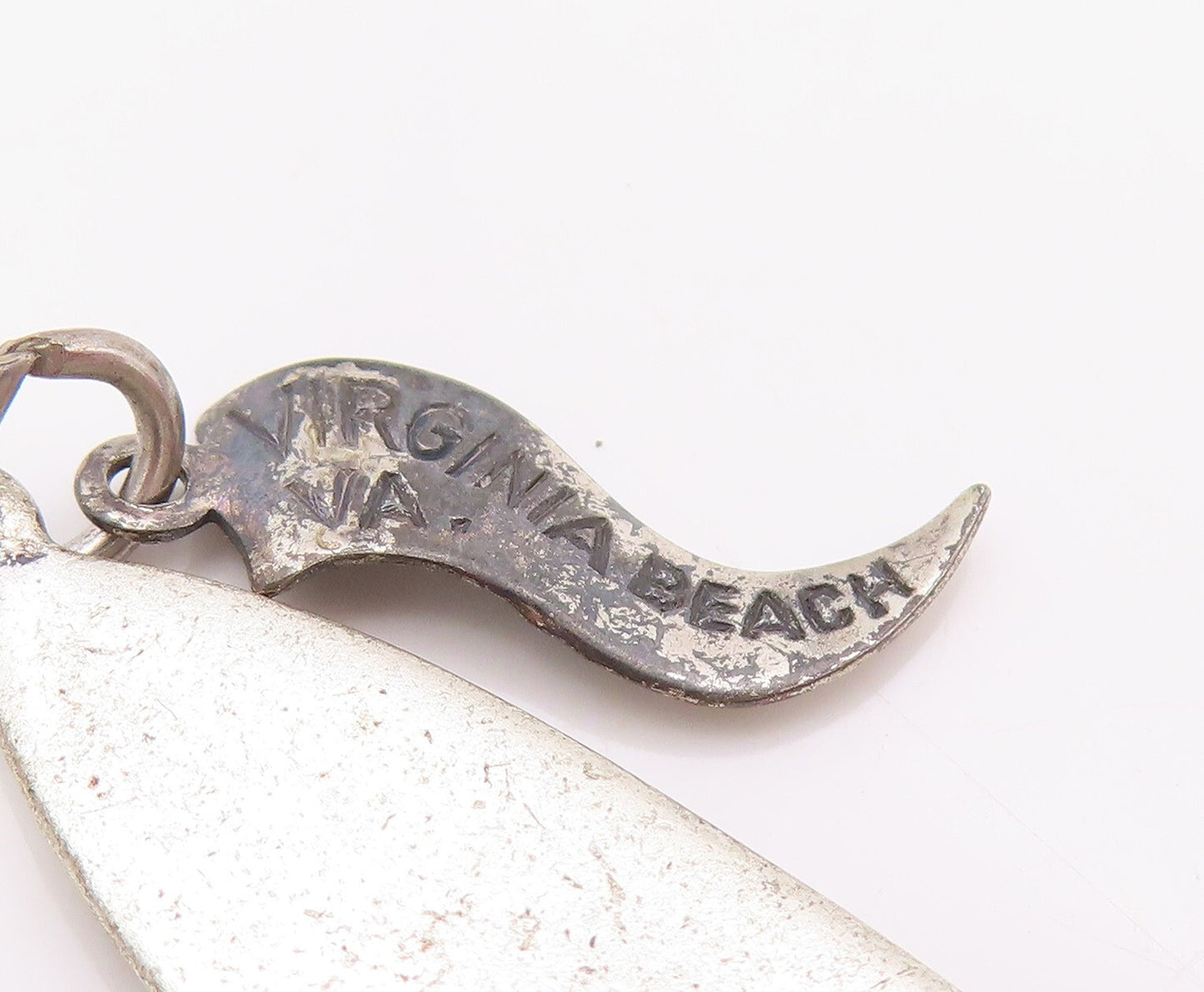 925 Sterling Silver Vintage Pendant Antique Cutout Surfing Board PT23923