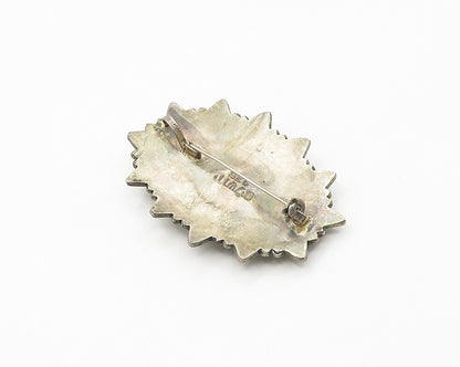 ISRAEL 925 Sterling Silver  Vintage Eilat Stone Twist Brooch Pin  BP6987