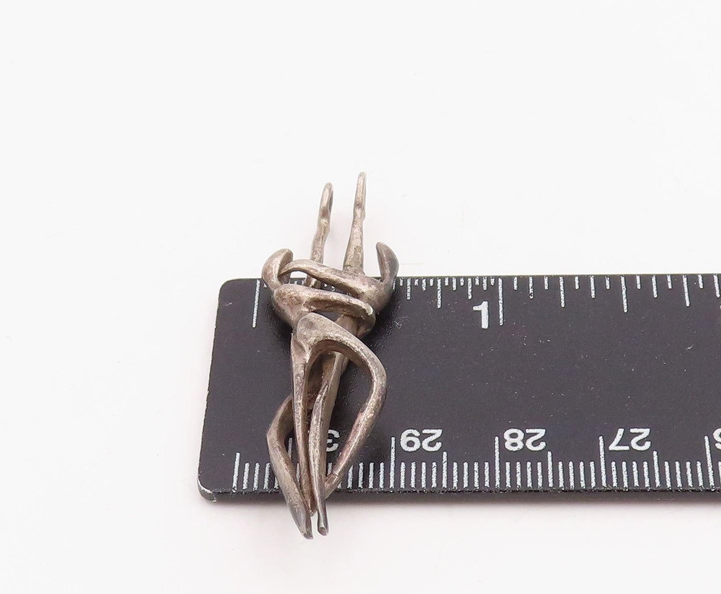 925 Sterling Silver Vintage Pendant Modernist Abstract Dancers Figurine  PT25891