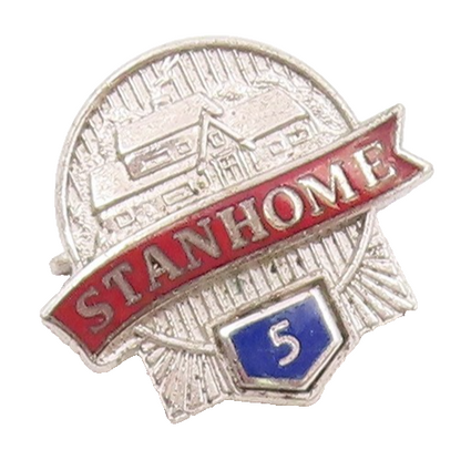 925 Sterling Silver  Vintage Enamel Stanhome Salesman Brooch Pin  BP8721