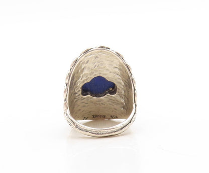 925 Sterling Silver Vintage Ring OR PAZ ISRAEL  Lapis Lazuli  Sz 7  RG31265
