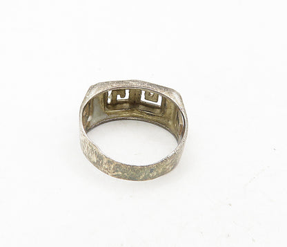 925 Sterling Silver  Vintage Dark Tone Open Spiral Band Ring Sz 8  RG9050