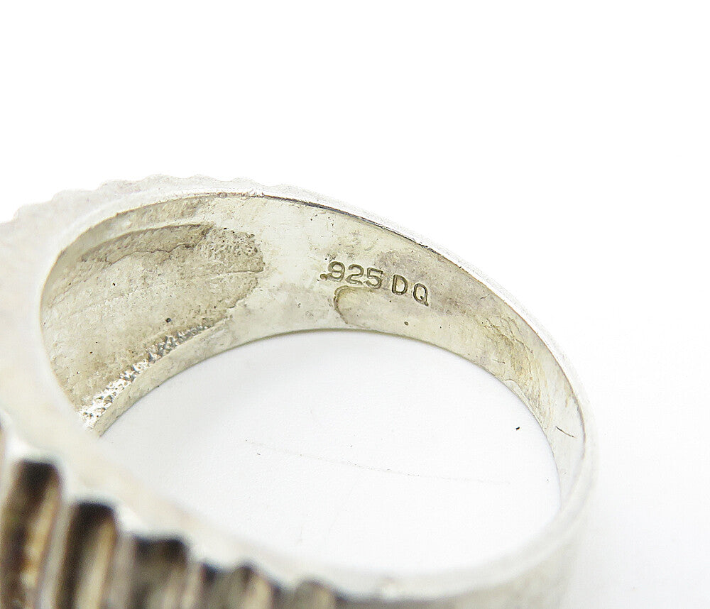 925 Sterling Silver  Vintage Cubic Zirconia Graduated Band Ring Sz 7  RG3608