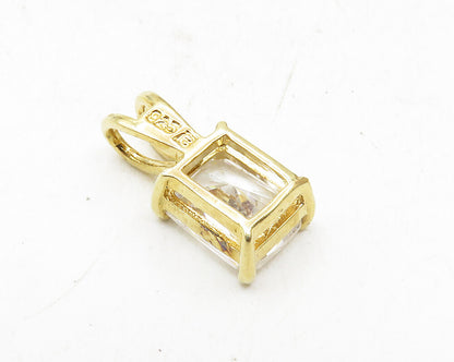 ROSS SIMON 925 Silver  Petite Cubic Zirconia Gold Plated Drop Pendant  PT7543