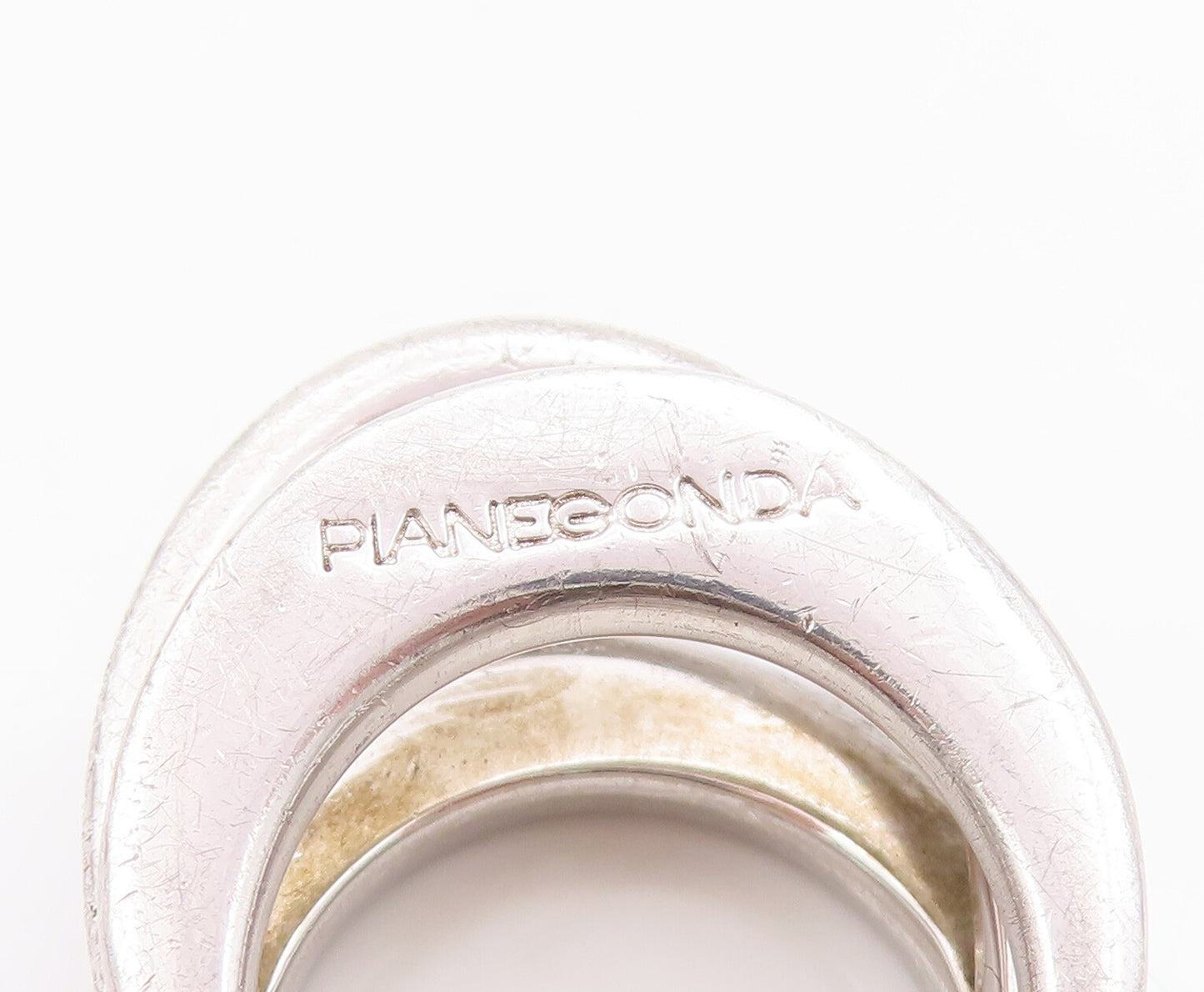 925 Sterling Silver Vintage Ring PIANEGONDA Designer Cutout Shank  Sz 7 RG28547
