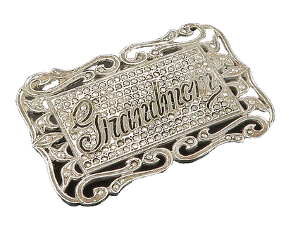 925 Sterling Silver  Vintage Sparkling Grandmom Swirl Brooch Pin  BP6272