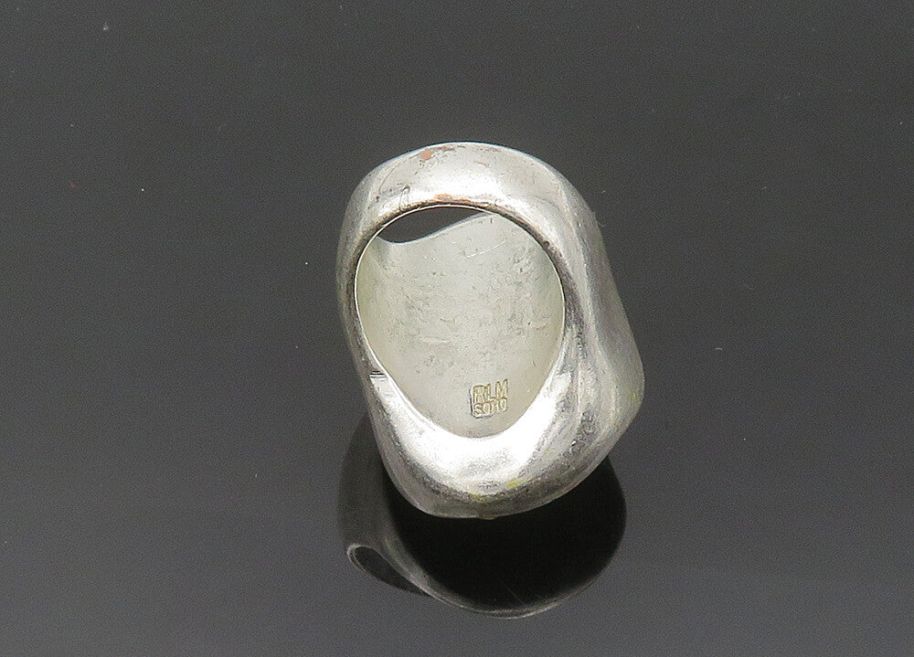 RLM STUDIO 925 Silver  Vintage Mother Of Pearl Cocktail Ring Sz 7  RG20700