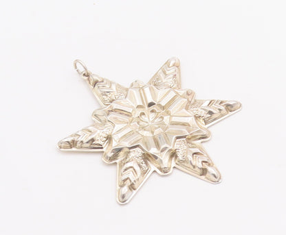 925 Sterling Silver Vintage Pendant GORHAM Carved Christmas Ornament  PT23360