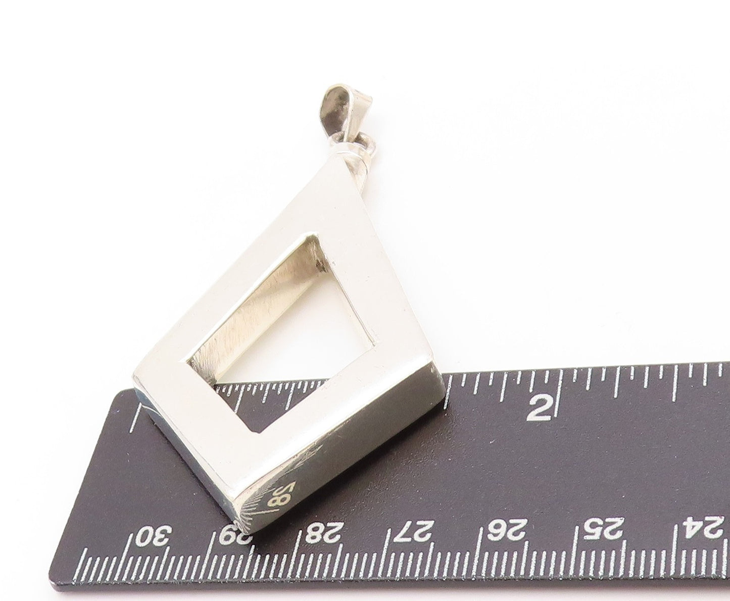 925 Sterling Silver Vintage Pendant MEXICO Cutout Diamond Shape PT24192