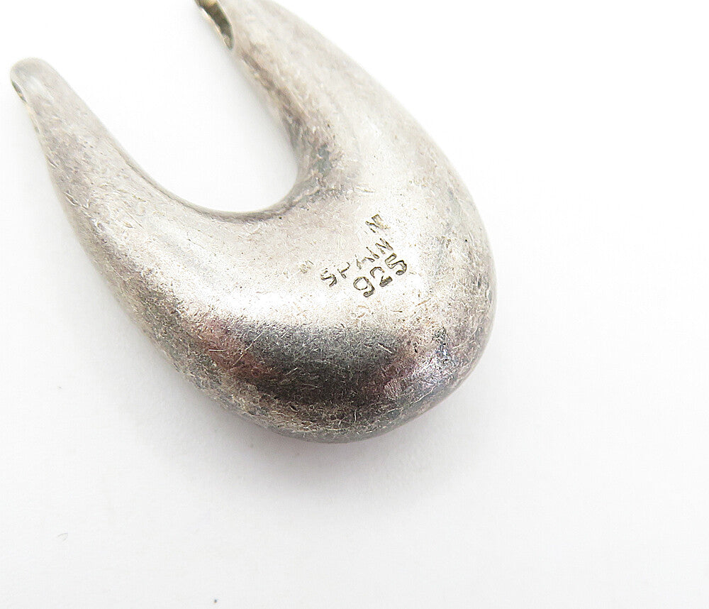 SPAIN 925 Sterling Silver  Vintage Dark Tone UShaped Slide Pendant  PT4347