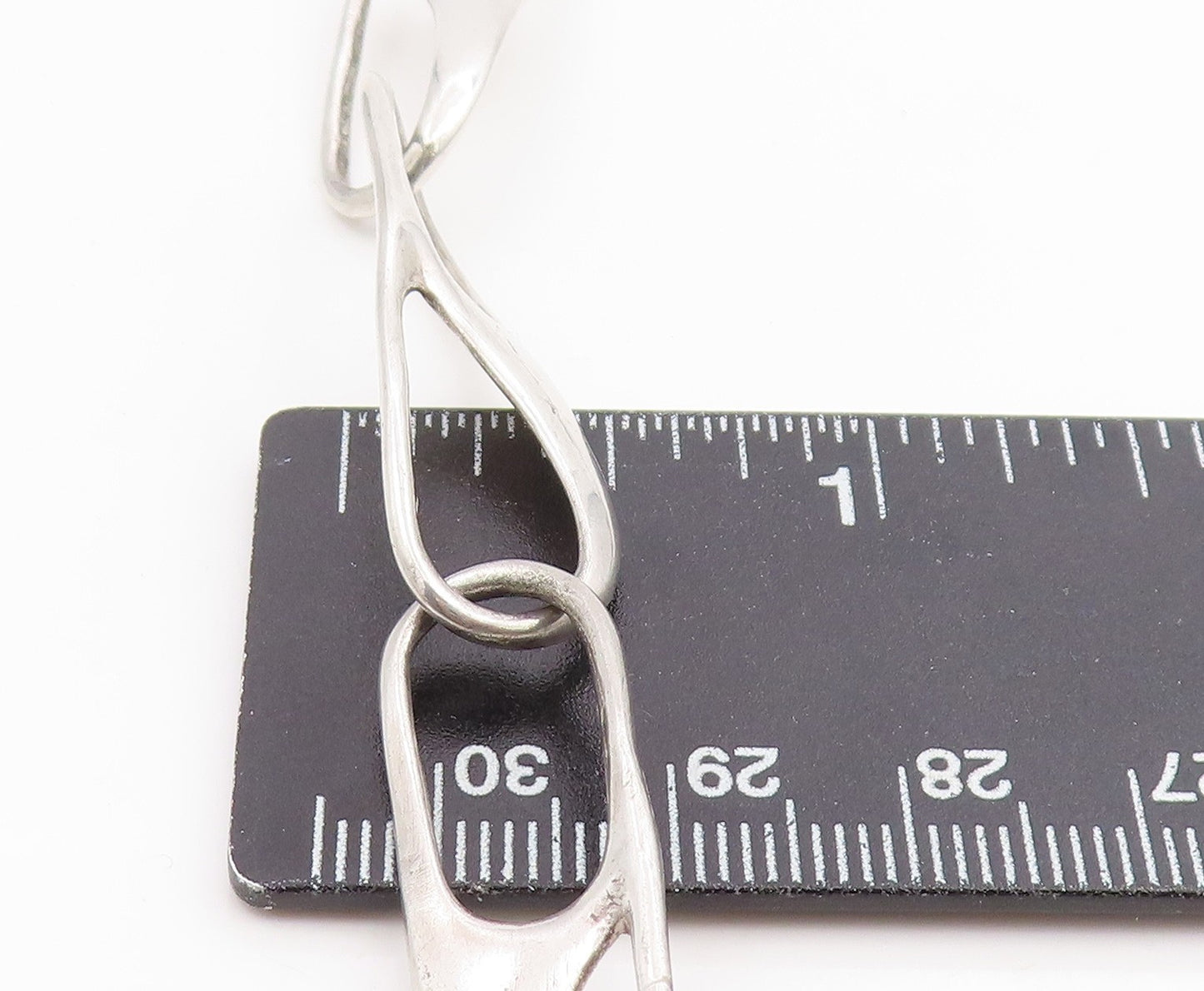 925 Sterling Silver Vintage Necklace BRUNEL Sculptural Link Chain  NE4881