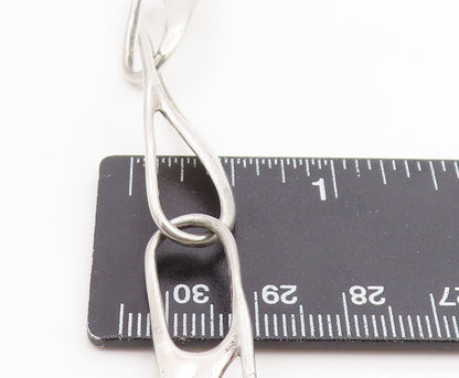 925 Sterling Silver Vintage Necklace BRUNEL Sculptural Link Chain  NE4881