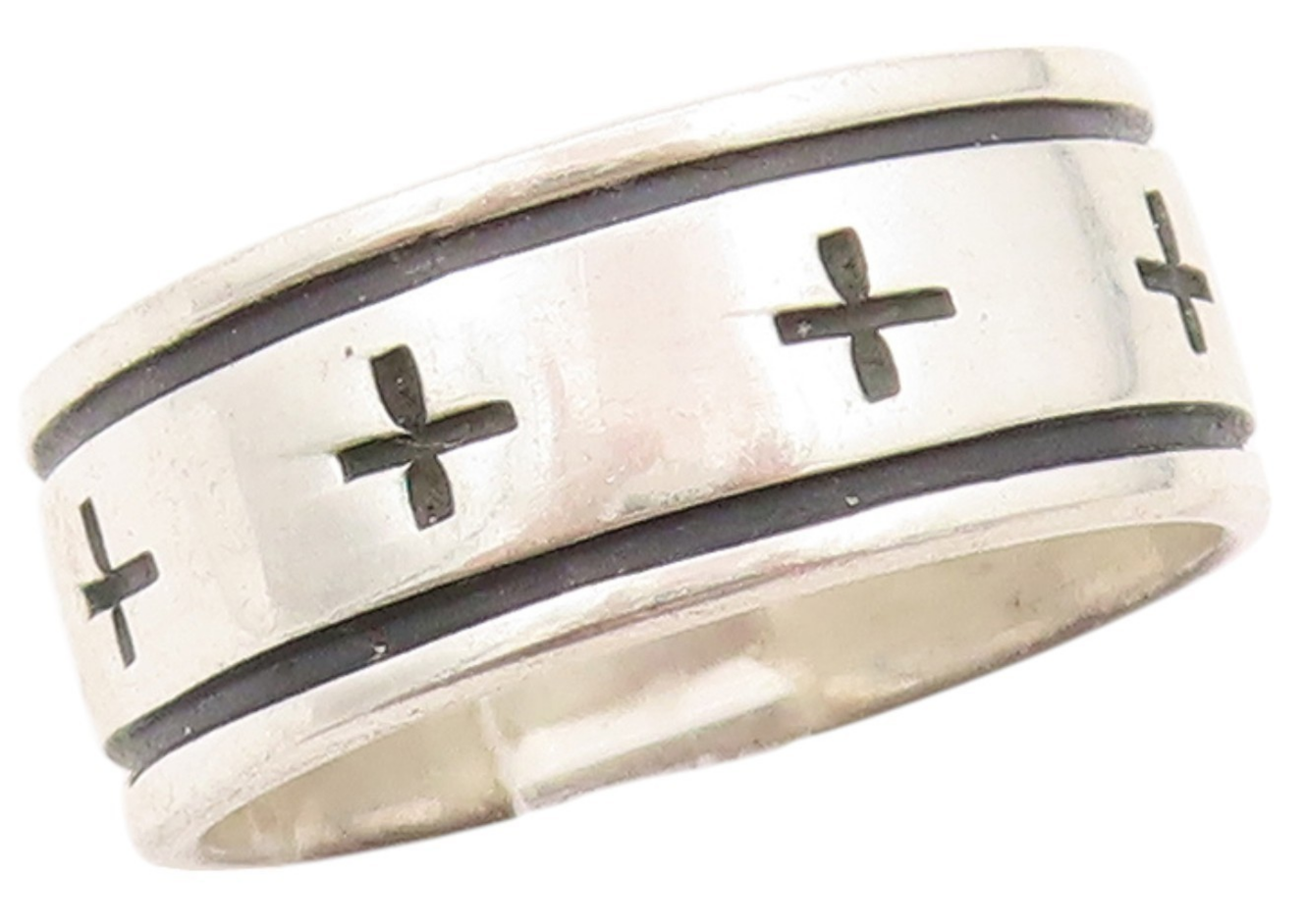 925 Sterling Silver Vintage Ring MEXICO Solid + Sign Etched  Sz 10  RG32418
