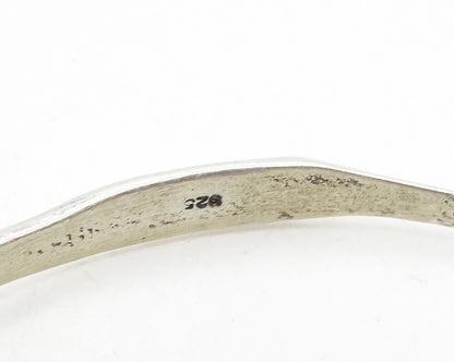 JHB NAVAJO 925 Sterling Silver  Vintage Shiny Sculpted Bangle Bracelet  BT4372