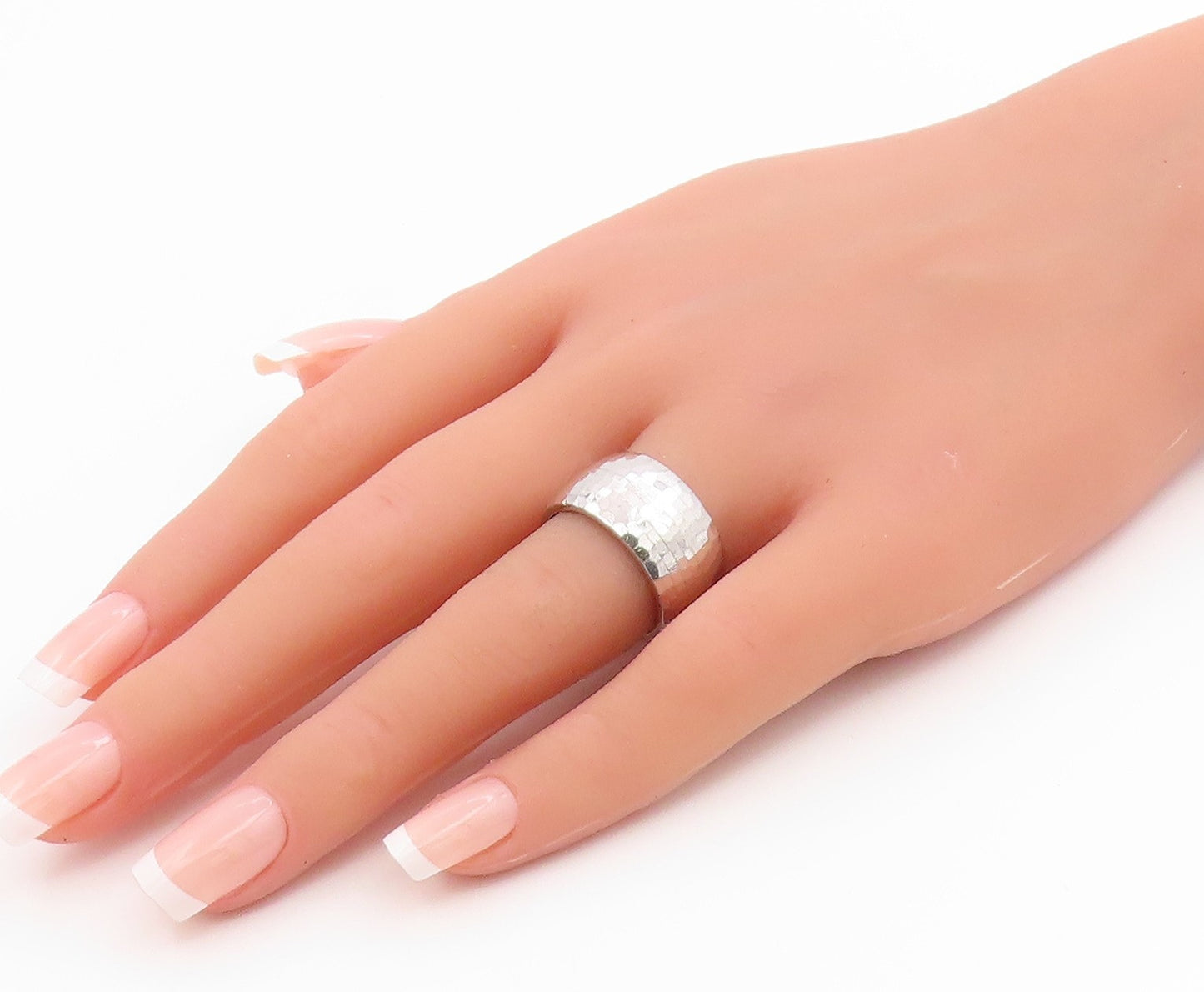 925 Sterling Silver Vintage Ring Minimalist Solid Cigar Band  Sz 7  RG35590
