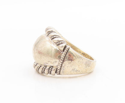 925 Sterling Silver Vintage Ring JUDITH JACK Ribbed Dome Band  Sz 7  RG34689