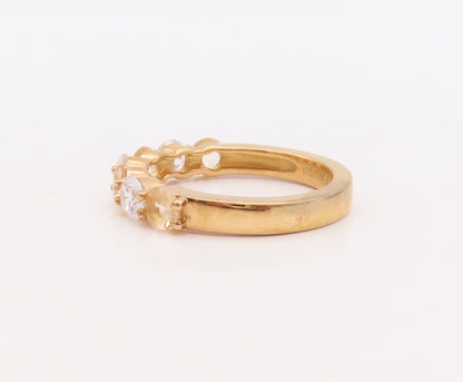 925 Sterling Silver Vintage Ring Gold Plated Stackable CZ Bands  Sz 7  RG29926