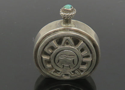 BERNICE GODSPEED 925 Silver  Vintage Turquoise Perfume Bottle (OPENS)  TR2824