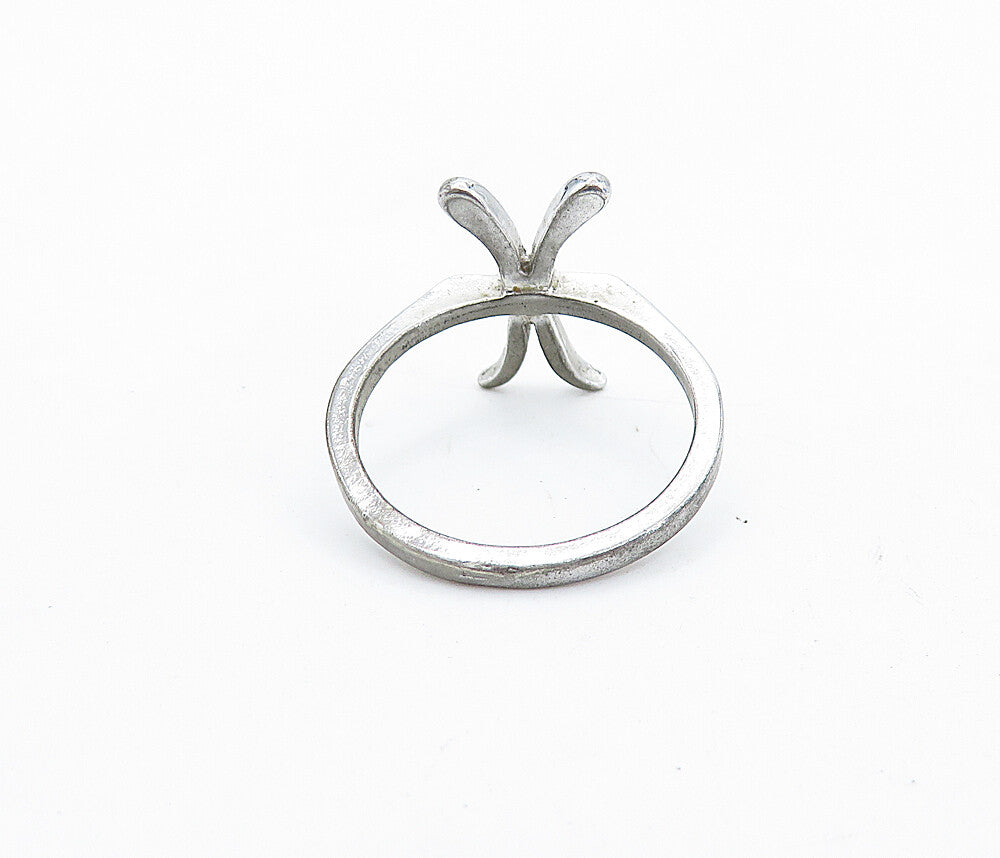 ESPO 925 Sterling Silver  Vintage Shiny Smooth Thin Band Ring Sz 6.5  RG5854