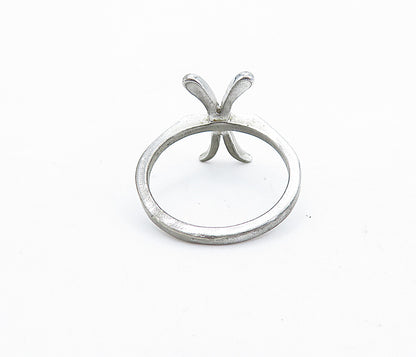 ESPO 925 Sterling Silver  Vintage Shiny Smooth Thin Band Ring Sz 6.5  RG5854