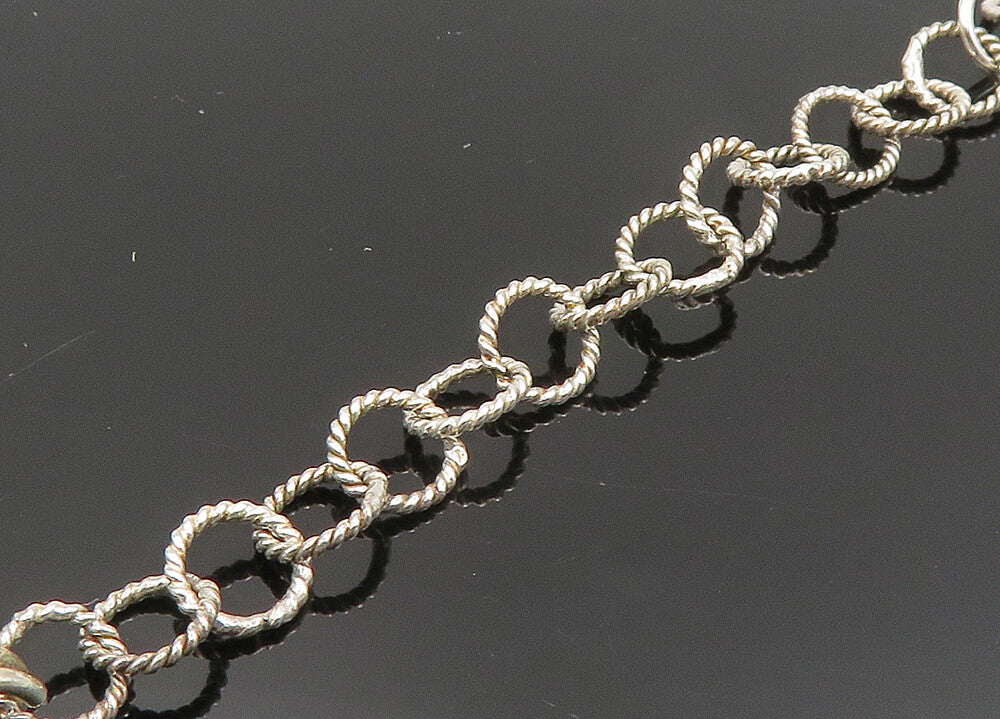 925 Sterling Silver Vintage Moonstone & Multi Stone Chain Necklace NE3331