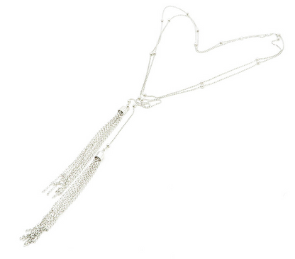 925 Sterling Silver  Vintage Shiny Petite Beaded Chain Necklace  NE3058