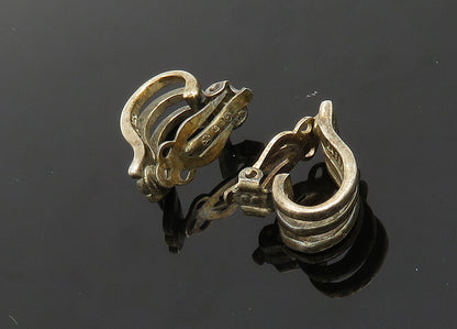 RAGE 925 Sterling Silver  Vintage Love Heart Half Non Pierce Earrings  EG9871