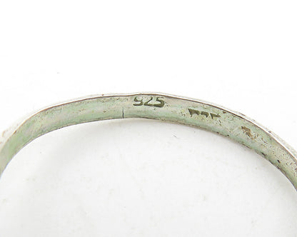 925 Sterling Silver  Vintage Dark Tone Dolphin Bypass Band Ring Sz 8  RG11797
